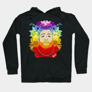 Bearded Floral Pride Hoodie